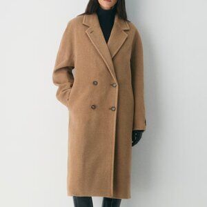 (S) Aritzia Babaton Slouch Camel Wool Coat Cocoa Sand ORIGINAL 2019 version!